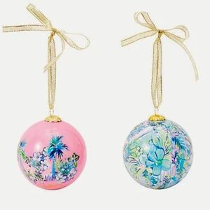 Lilly Pulitzer Tropical Colorful Holiday Ornament Set